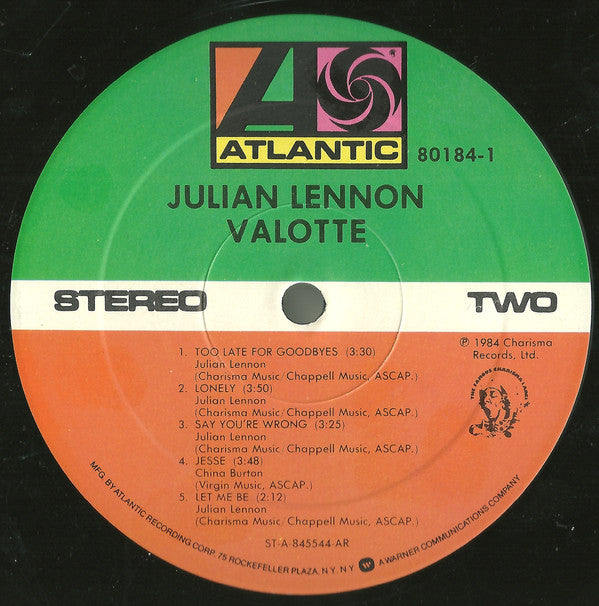 Julian Lennon - Valotte (LP) (Mint (M))