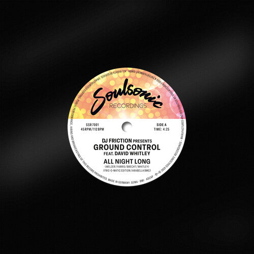 DJ Friction Presents Ground Control - All Night Long / Funkin' On The One LP (45 Rpm)