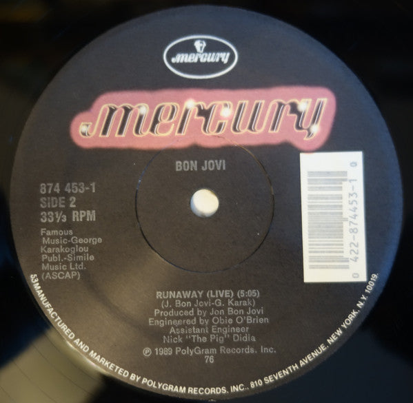 Bon Jovi - Lay Your Hands On Me (12") (Mint (M)) USED