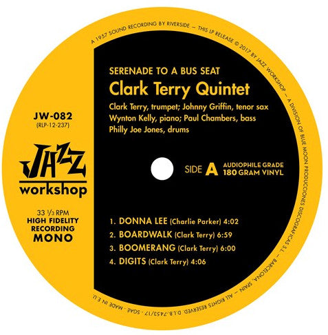 Clark Terry Quintet - Serenade To A Bus Seat LP (180g, Limited Edition, Remastered, Mono, Jazz Workshop)