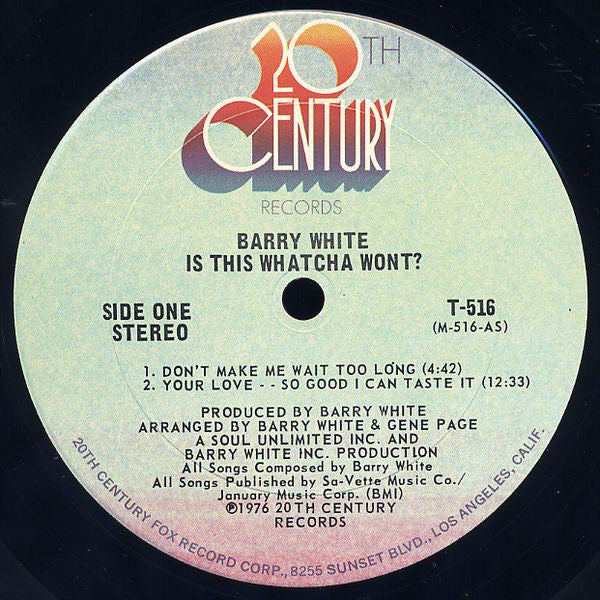 Barry White - Is This Whatcha Wont? (LP) (Mint (M)) USED
