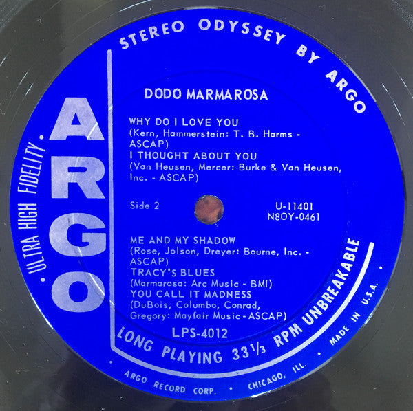 Dodo Marmarosa - Dodo's Back (LP) (Very Good Plus (VG+)) USED