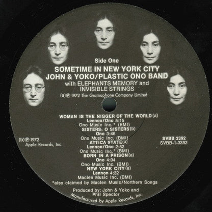 John Lennon & Yoko Ono / The Plastic Ono Band With Elephants Memory Plus Invisible Strings - Some Time In New York City (2xLP) (Very Good Plus (VG+)) USED