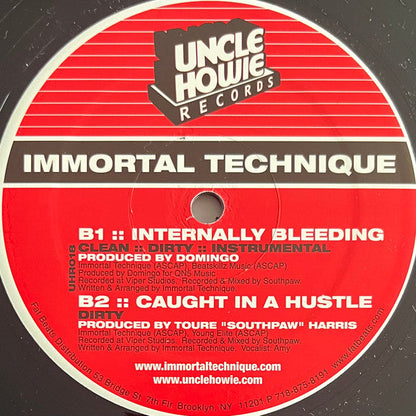 Immortal Technique - The Point Of No Return / Internally Bleeding / Caught In A Hustle (12") (Very Good Plus (VG+)) USED