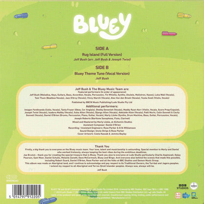 Joff Bush, The Bluey Music Team - Rug Island 7" (Full Version)(RSD 2024)