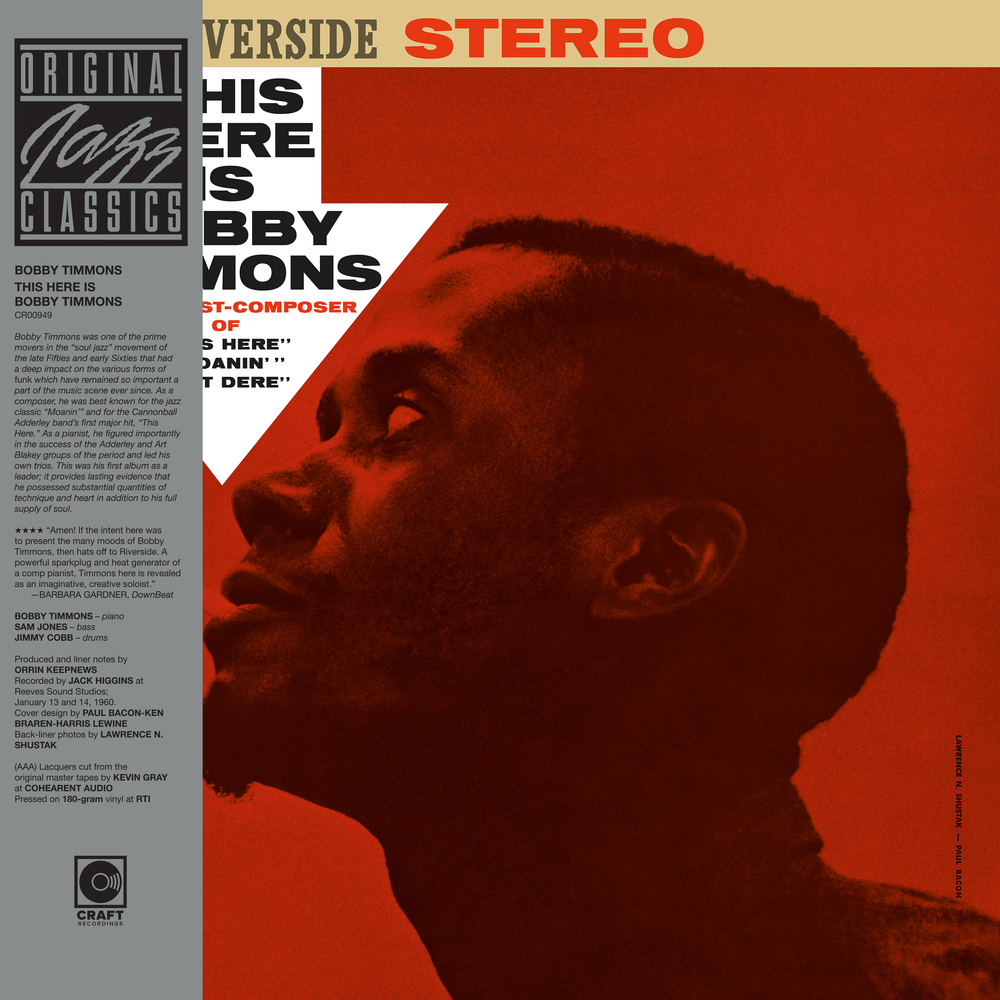Bobby Timmons - This Here Is Bobby Timmons LP (Original Jazz Classics Series) (Preorder: Ships July 17, 2026)