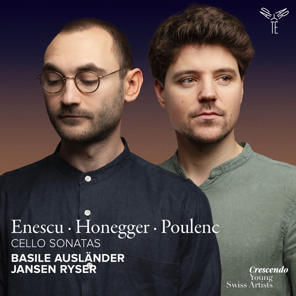 Basile Auslander  / Ryser,Jansen - Enescu Honegger & Poulenc: Cello Sonatas CD (Preorder: Ships June 26, 2026)