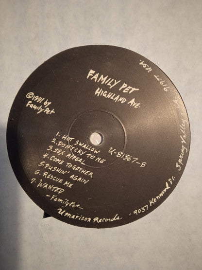 Family Pet  - Highland Ave. (LP) (Near Mint (NM or M-)) USED