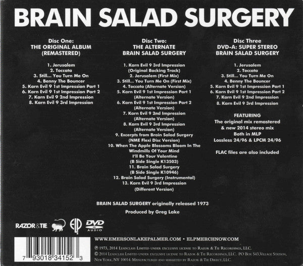Emerson, Lake & Palmer - Brain Salad Surgery (CD) (Very Good Plus (VG+)) USED