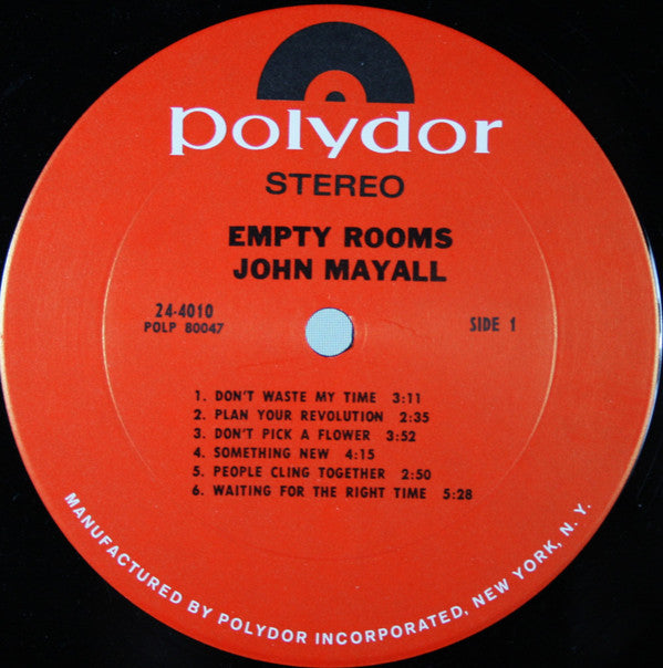 John Mayall - Empty Rooms (LP) (Near Mint (NM or M-)) USED
