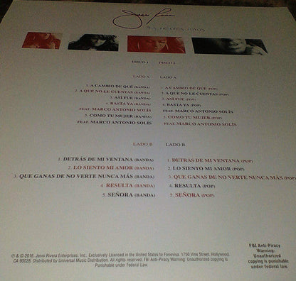 Jenni Rivera - Sus Mejores Joyas  (LP) (Near Mint (NM or M-)) USED