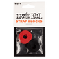 Ernie Ball - Strap Blocks - Red and Black - 4 Pack