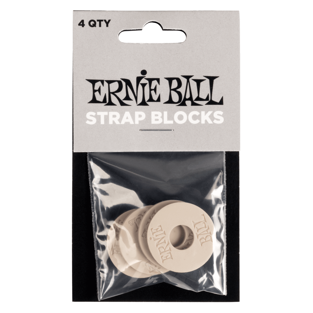 Ernie Ball- Strap Blocks - Gray - 4 Pack