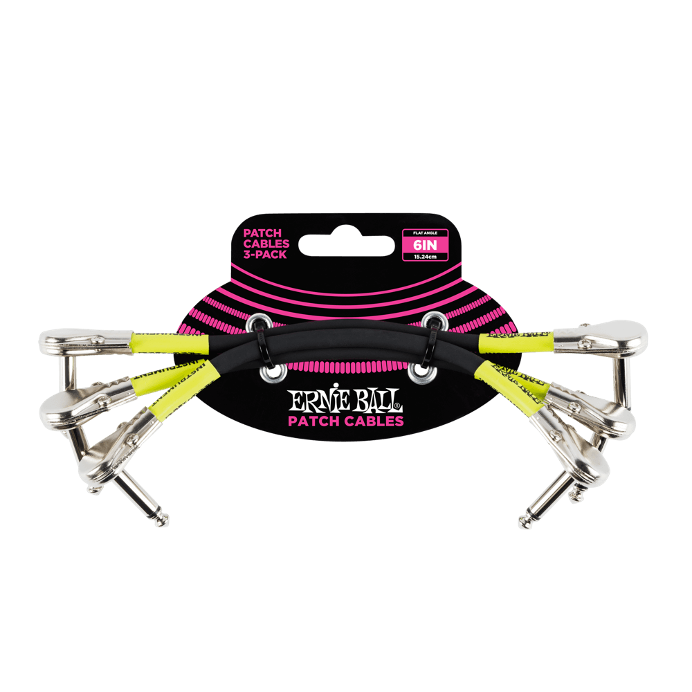 Ernie Ball - Flex Patch Cable 3in - Black - 3 Pack