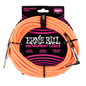 Ernie Ball - Braided Instrument Cable Straight/Angle 10ft - Neon Orange