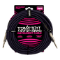 Ernie Ball - Braided Instrument Cable Straight/Straight 25ft - Purple/Black
