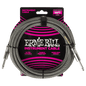Ernie Ball - Braided Instrument Cable Straight/Straight 18ft - Silver Fox