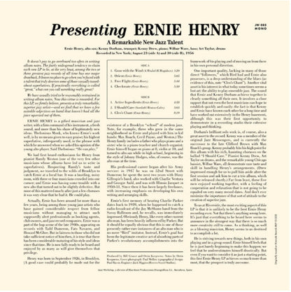 Ernie Henry - Presenting LP (Limited Edition, 180g, Remastered, Mono, Jazz Workshop)
