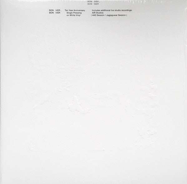 Bon Iver - S/T 2LP (10th Anniversary Edition, White Vinyl, Embossed Cover)