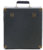 GPO Retro SWB18GB 12 " Vinyl Record Case 35 Count Capacity Removable Lid - Rustic Green with Black Interior